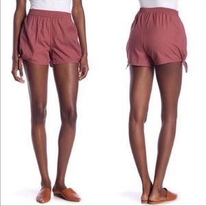 Madewell Autumn Berry Pull On Side Tie Shorts Lightweight XXL